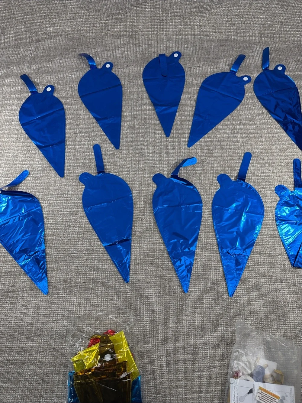Blue Metallic Foil 5 birthday party decor sonic the hedgehog